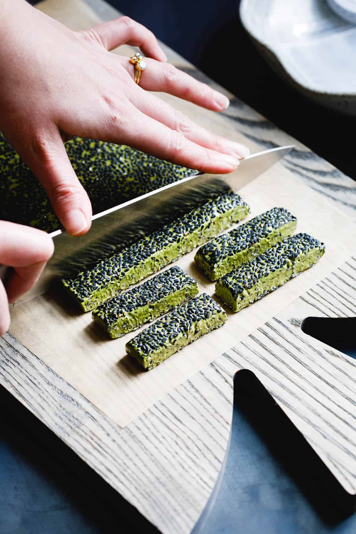 DIY Gift: Matcha Black Sesame Nougat Chews