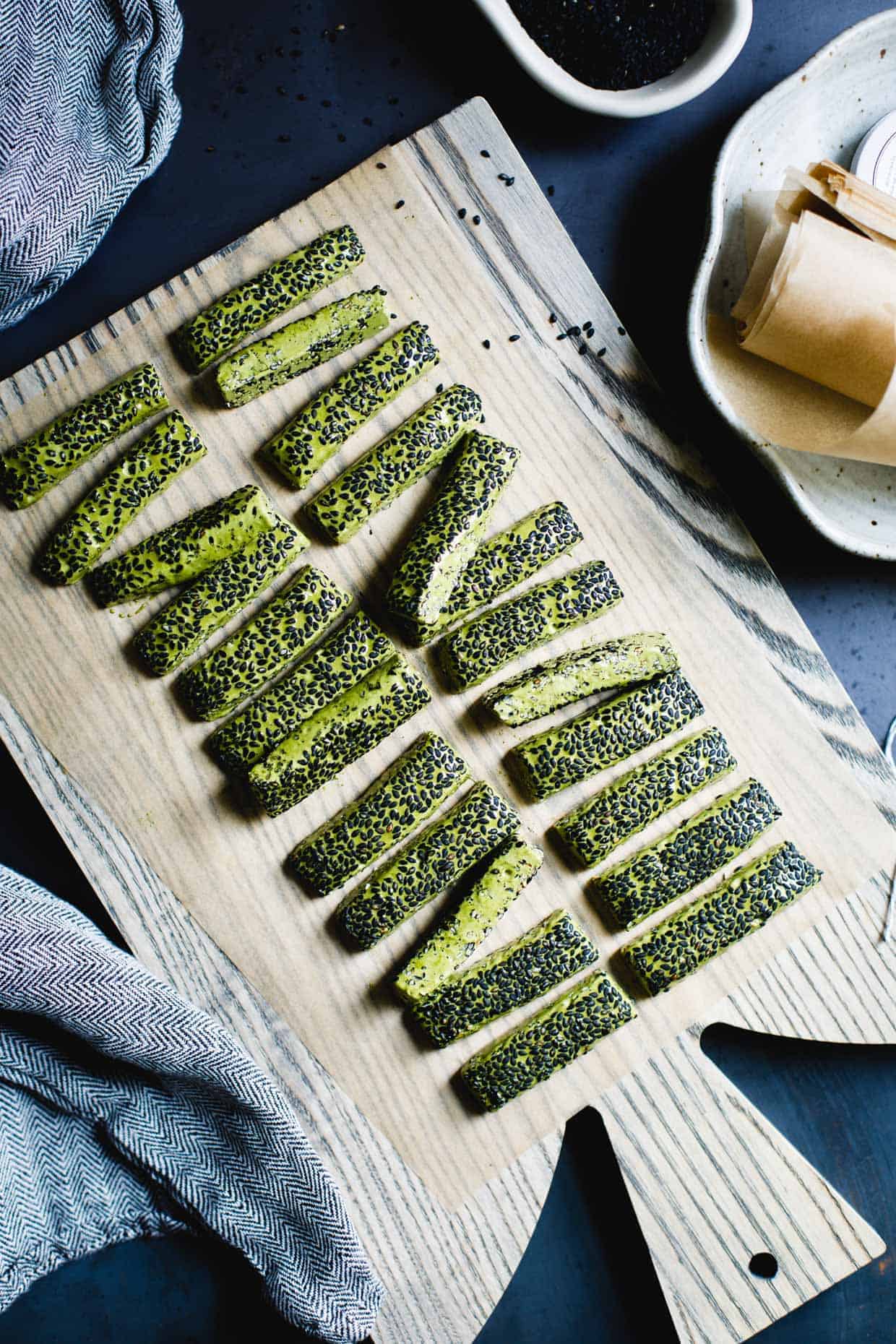 DIY Gift: Matcha Black Sesame Nougat Chews