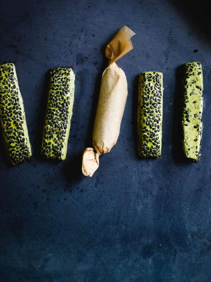 DIY Gift: Matcha Black Sesame Nougat Chews