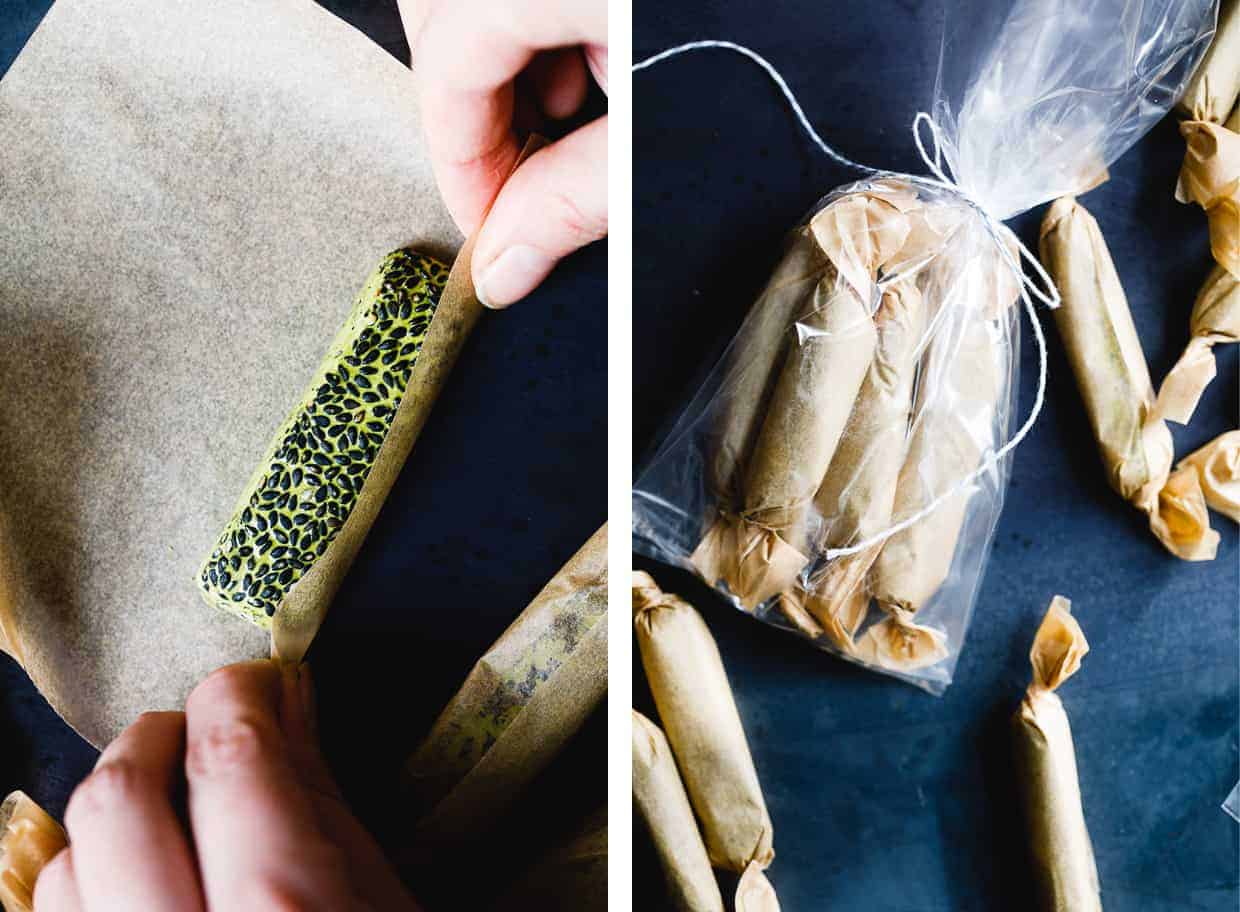 DIY Gift: Matcha Black Sesame Nougat Chews