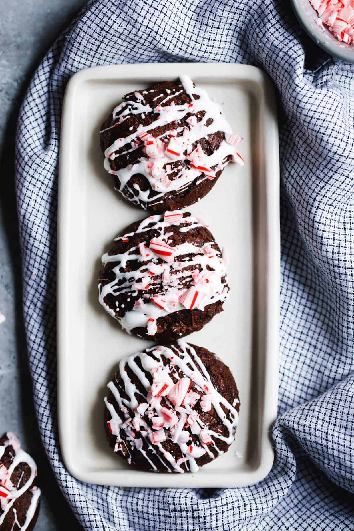 Flourless Peppermint Chocolate Marshmallow Cookies