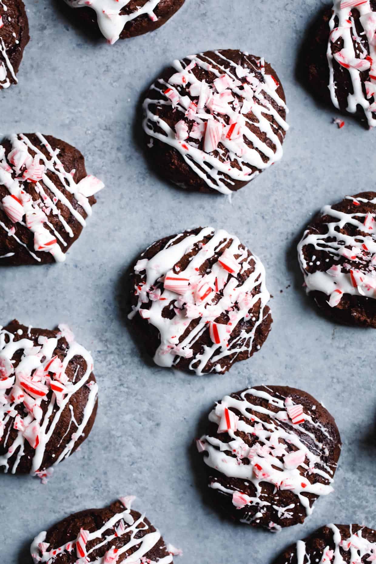 Flourless Peppermint Chocolate Marshmallow Cookies