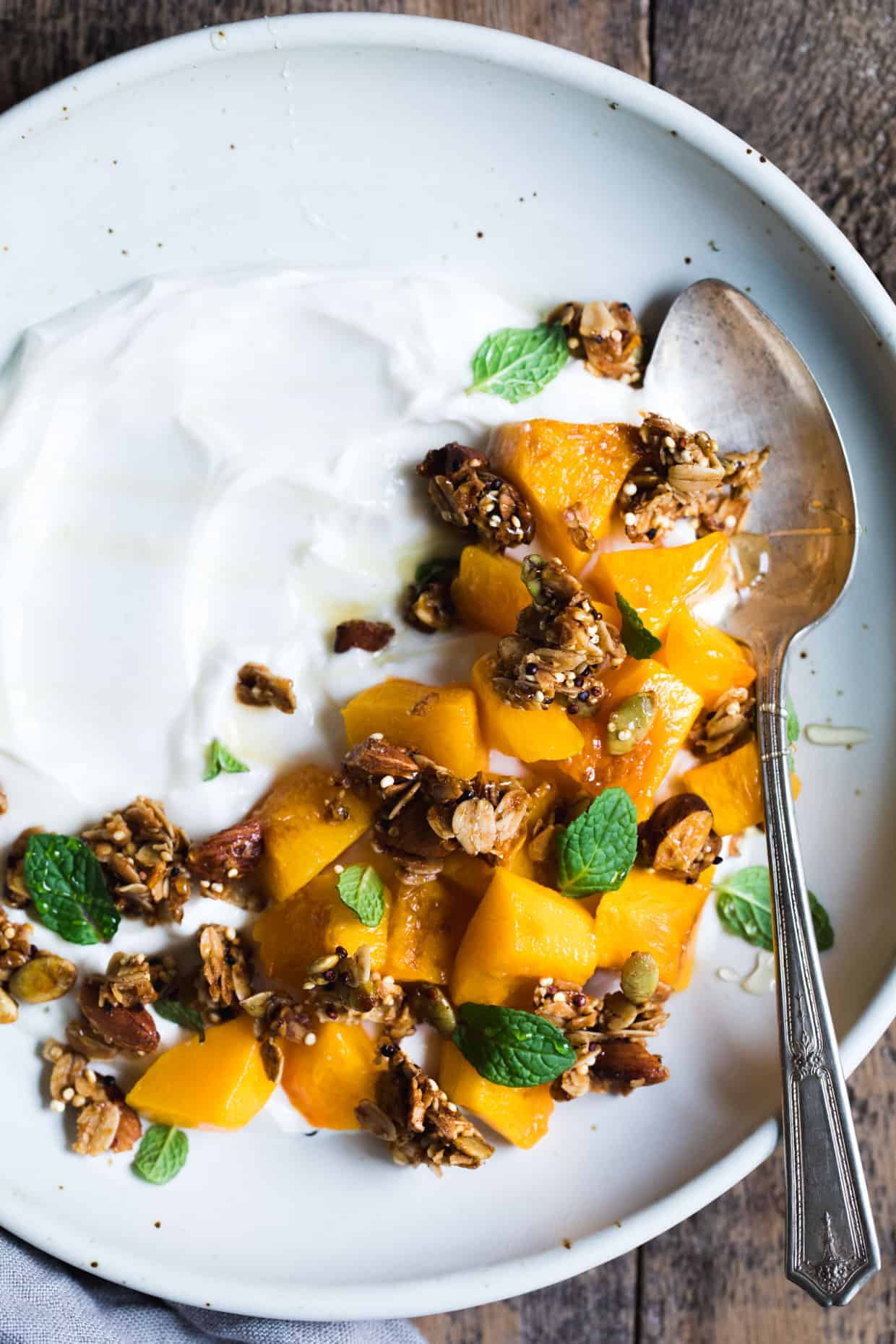 Butternut Squash and Granola Yogurt Breakfast Bowls