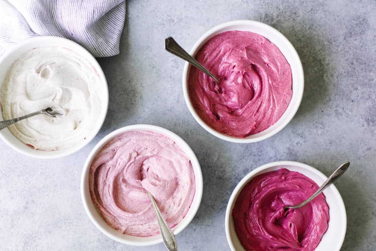 Ombre Hibiscus Cream Cheese Frosting