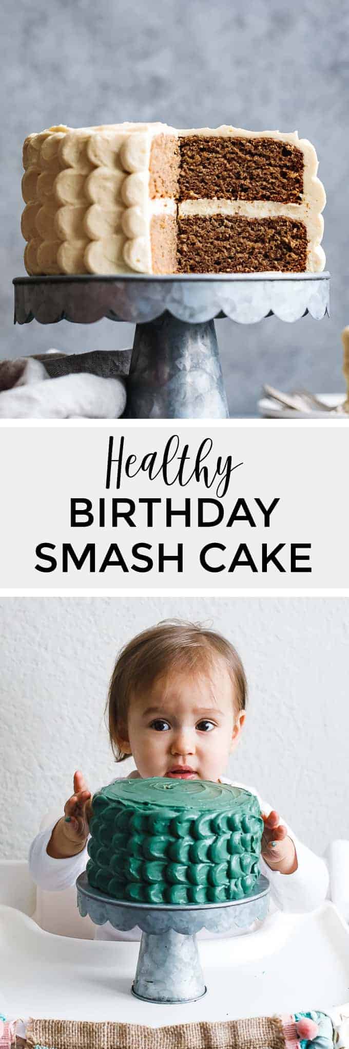 healthy smash cake: spiced banana date cake