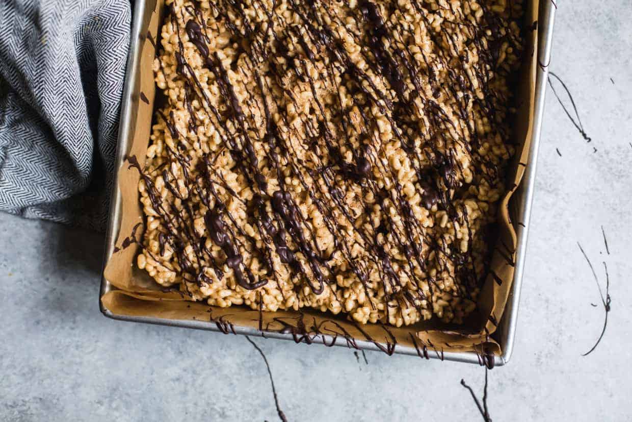 Mexican Chocolate Churro Rice Krispie Treats