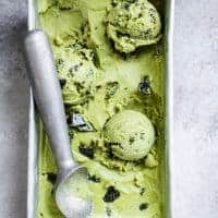 Vegan Coconut Matcha IceCream with Black Sesame Brittle