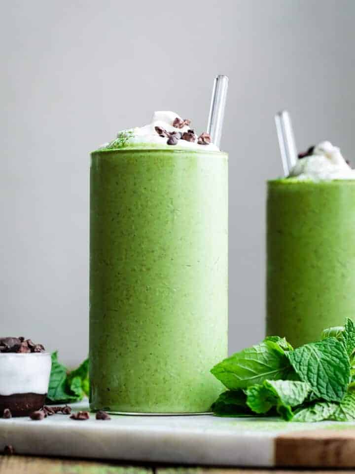 Morning Mint Matcha Milkshake (Vegan)