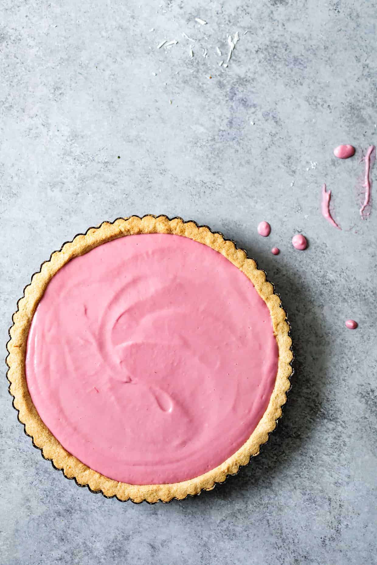 Rhubarb White Chocolate Tart