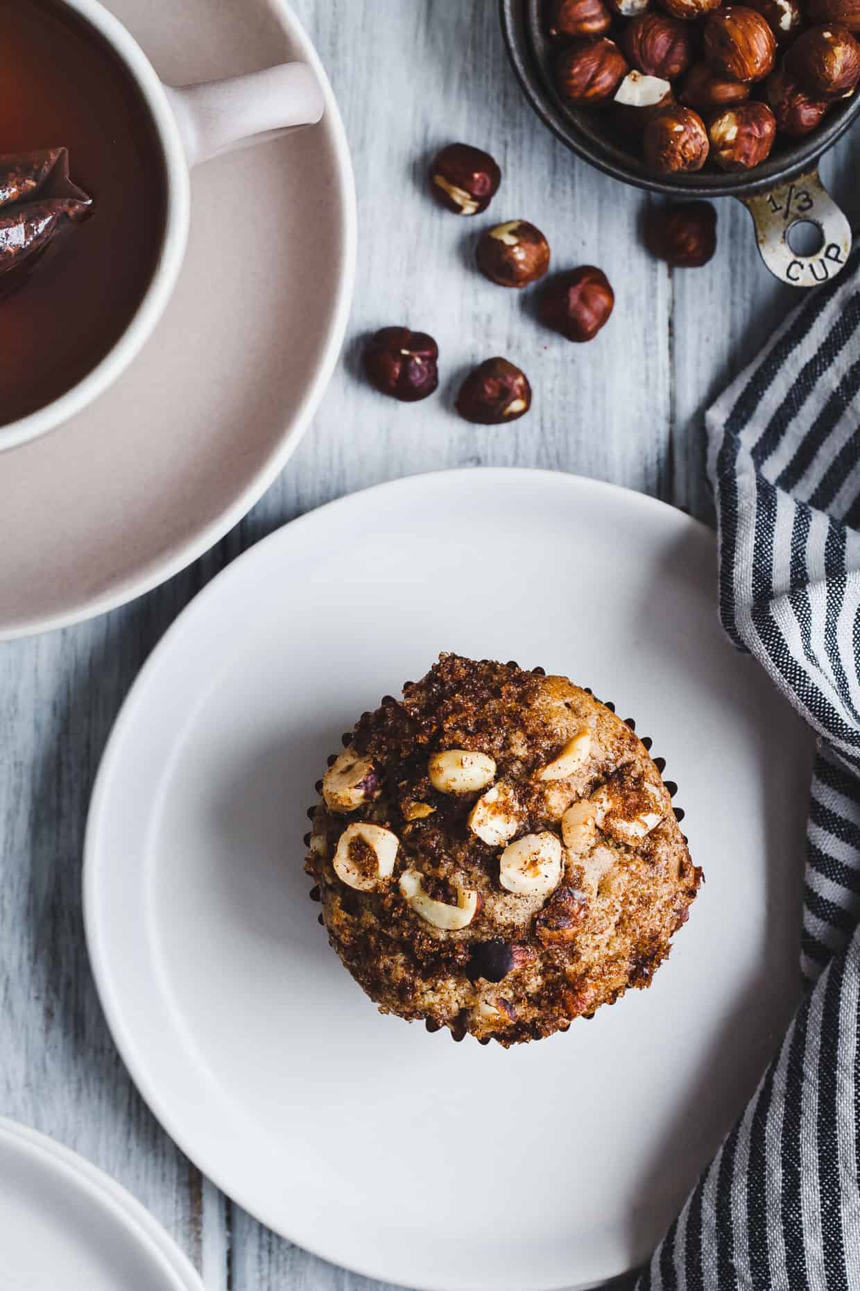 Gluten-Free Dairy-Free Hazelnut Chocolate Chunk Muffins