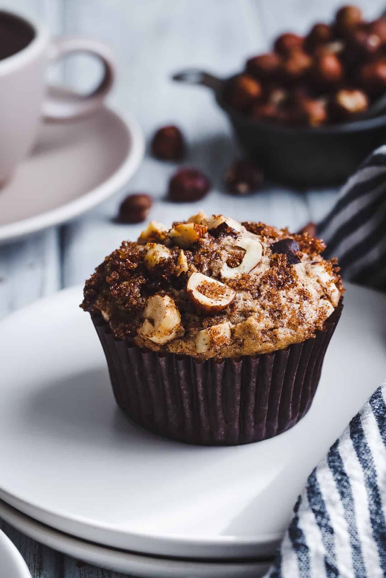 Gluten-Free Dairy-Free Hazelnut Chocolate Chunk Muffins