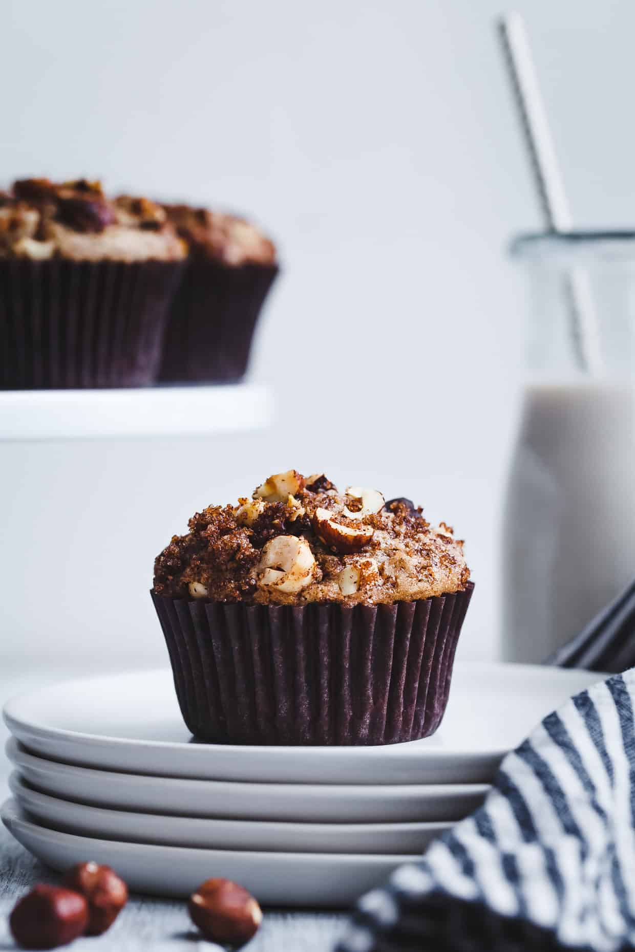 Gluten-Free Dairy-Free Hazelnut Chocolate Chunk Muffins