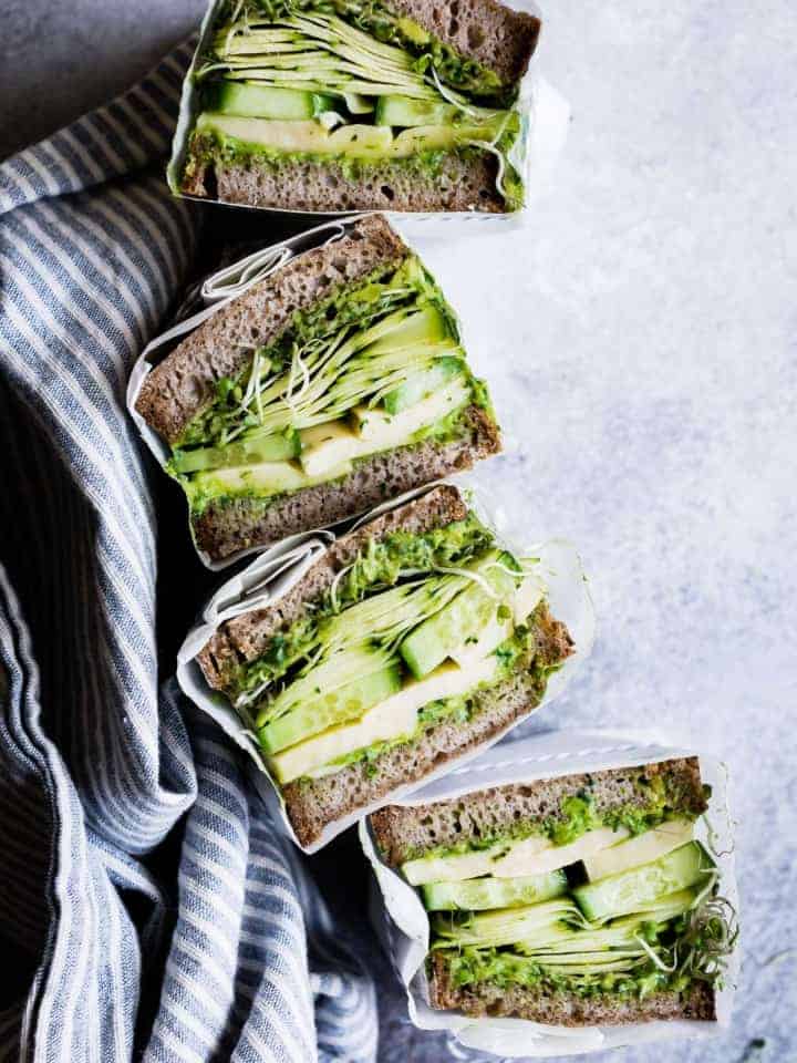 Avocado Green Goddess Sandwiches with Havarti