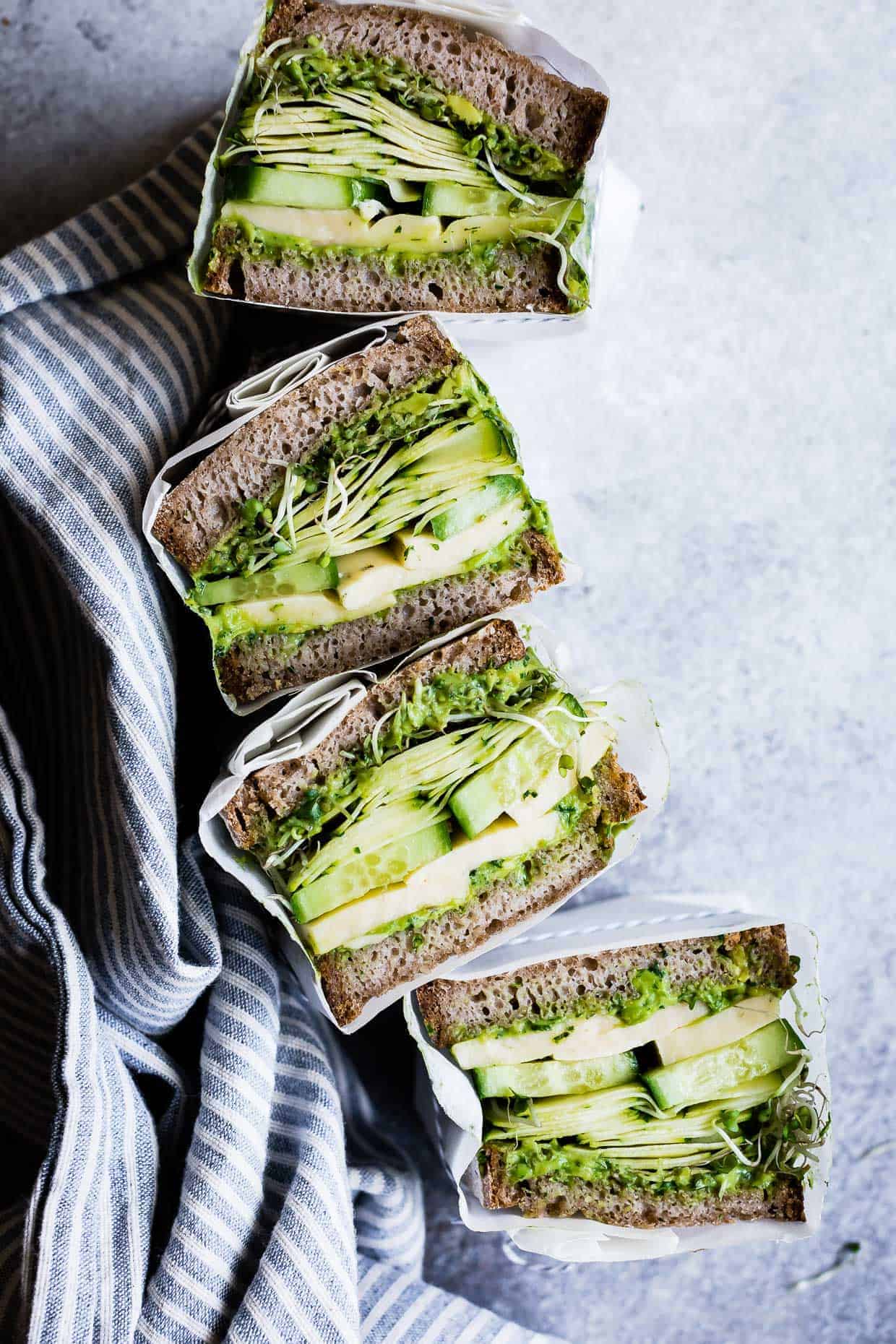 Avocado Green Goddess Sandwiches with Havarti