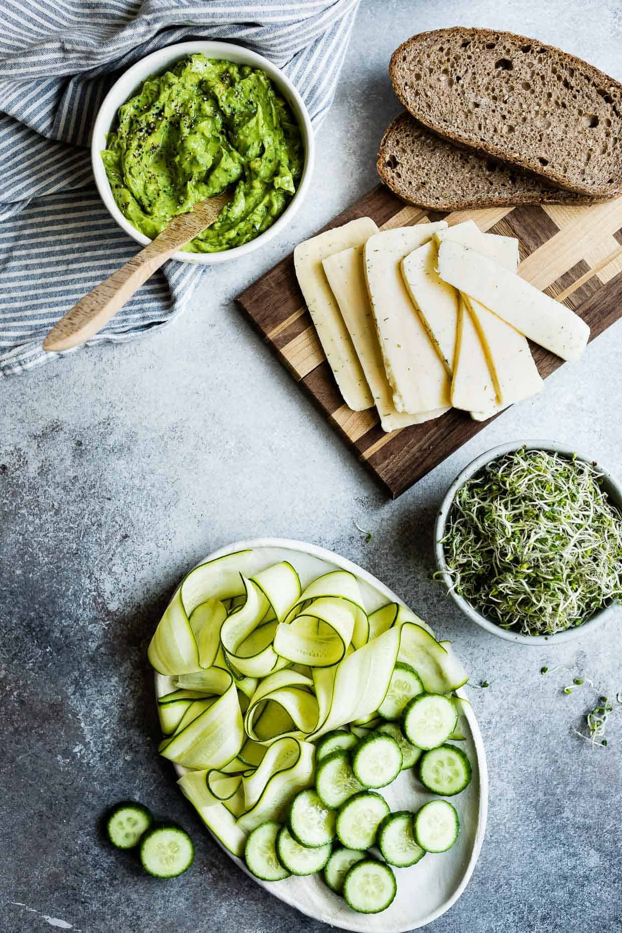 Avocado Green Goddess Sandwiches with Havarti