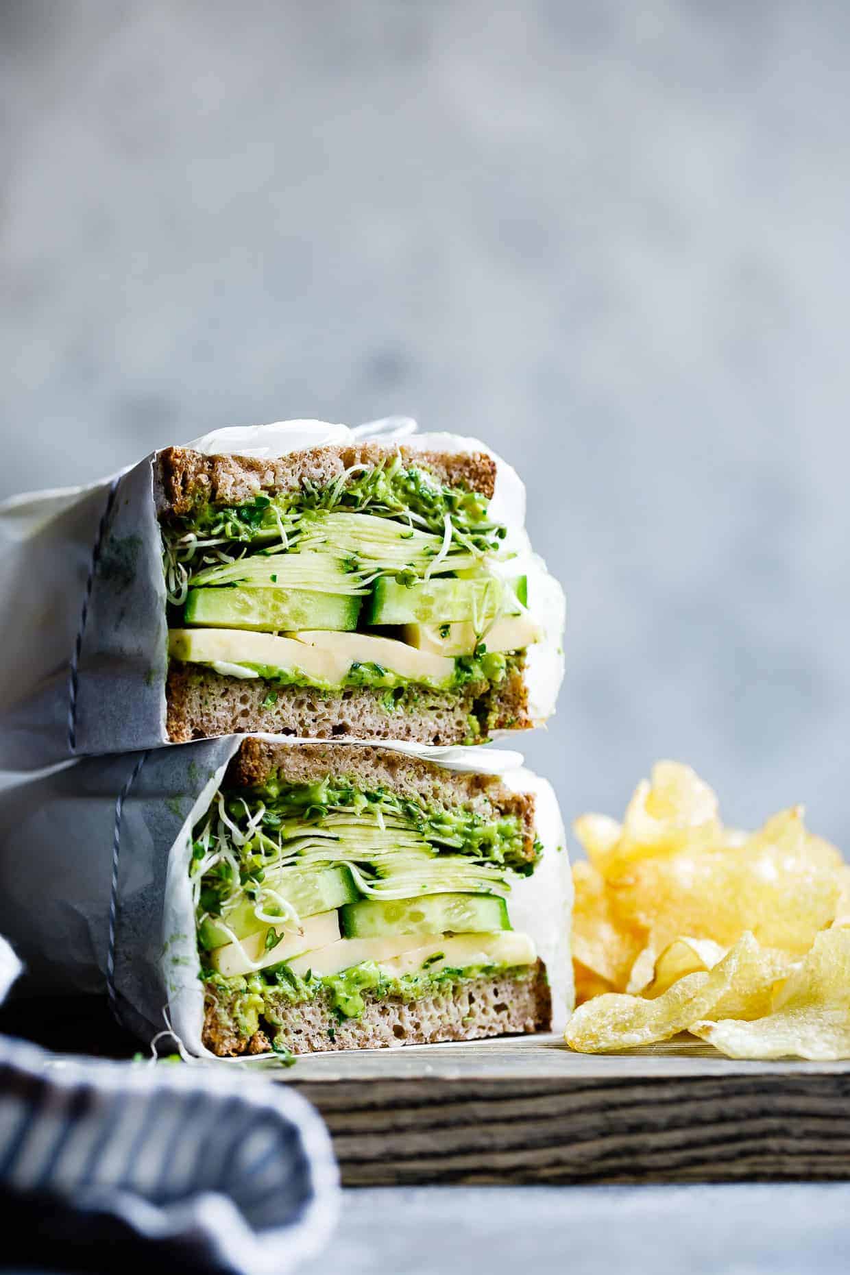 Avocado Green Goddess Sandwiches with Havarti