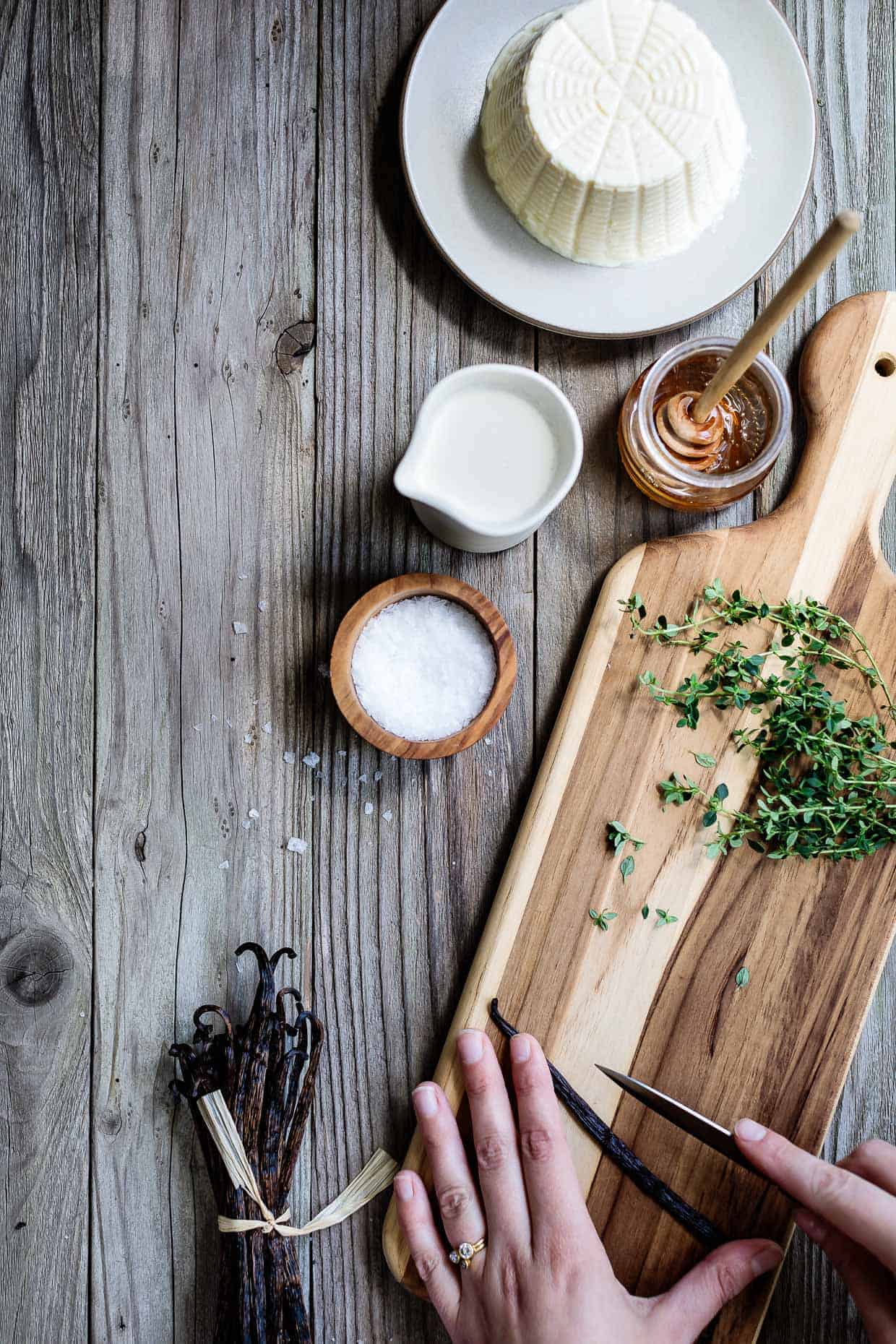 Honey and Lemon Thyme Ricotta Ice Cream