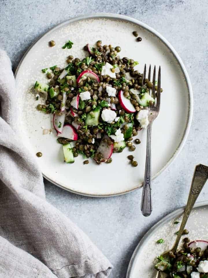 Cucumber Lentil Salad with Feta