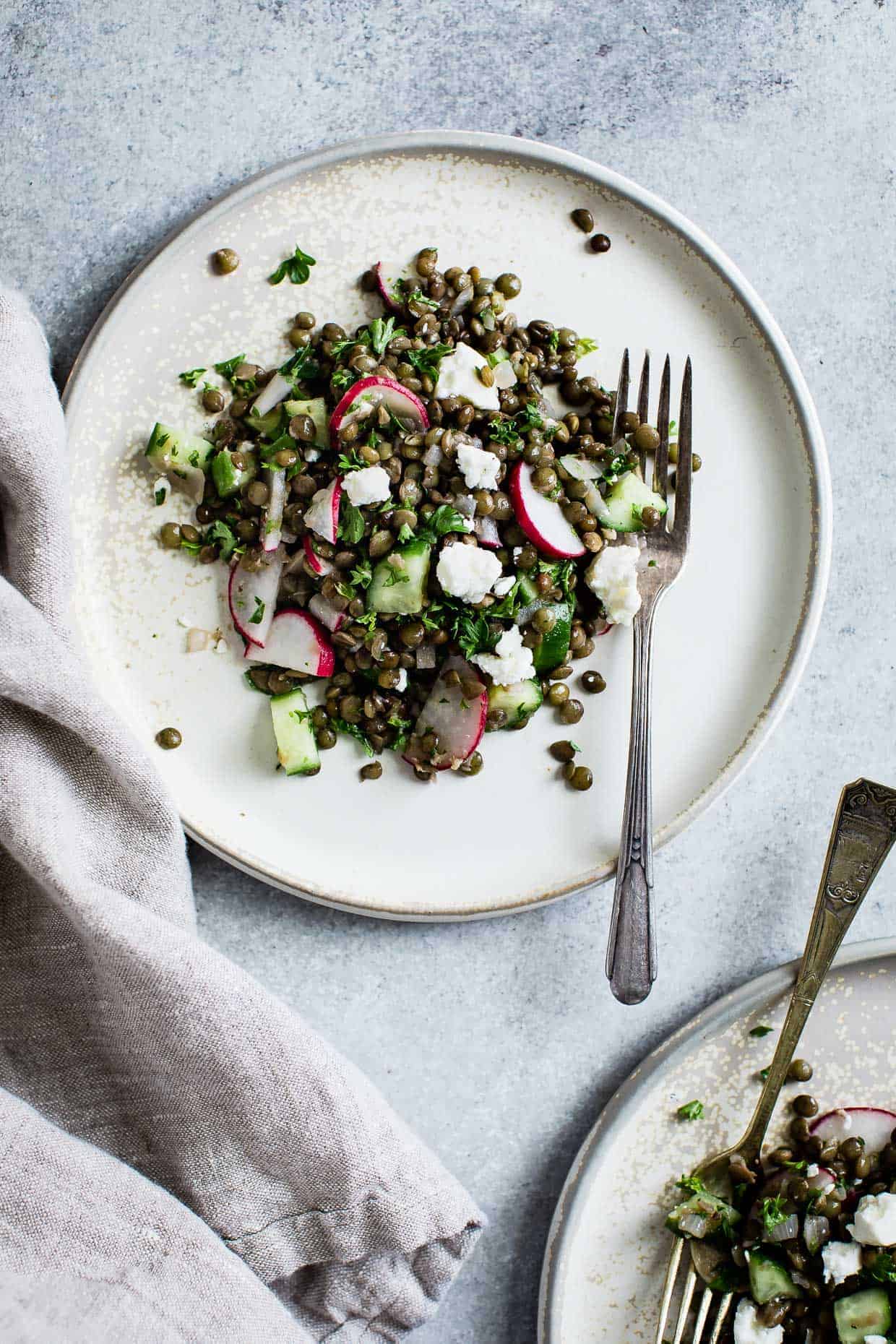 Cucumber Lentil Salad with Feta