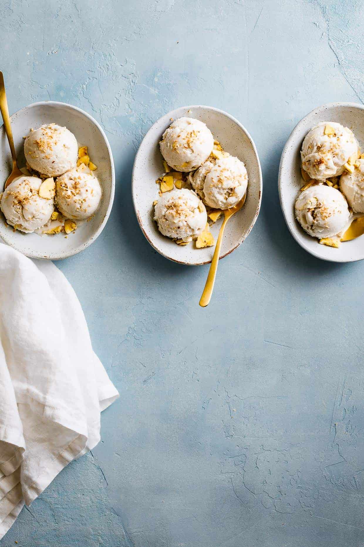 Coconut Ginger Ice Cream with Plantain Chips