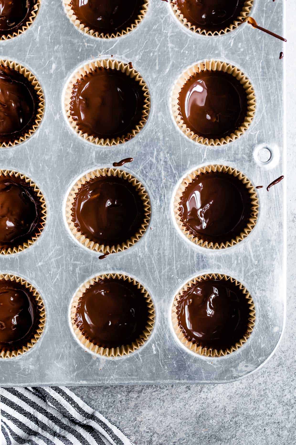 Chocolate Mint Matcha Cups