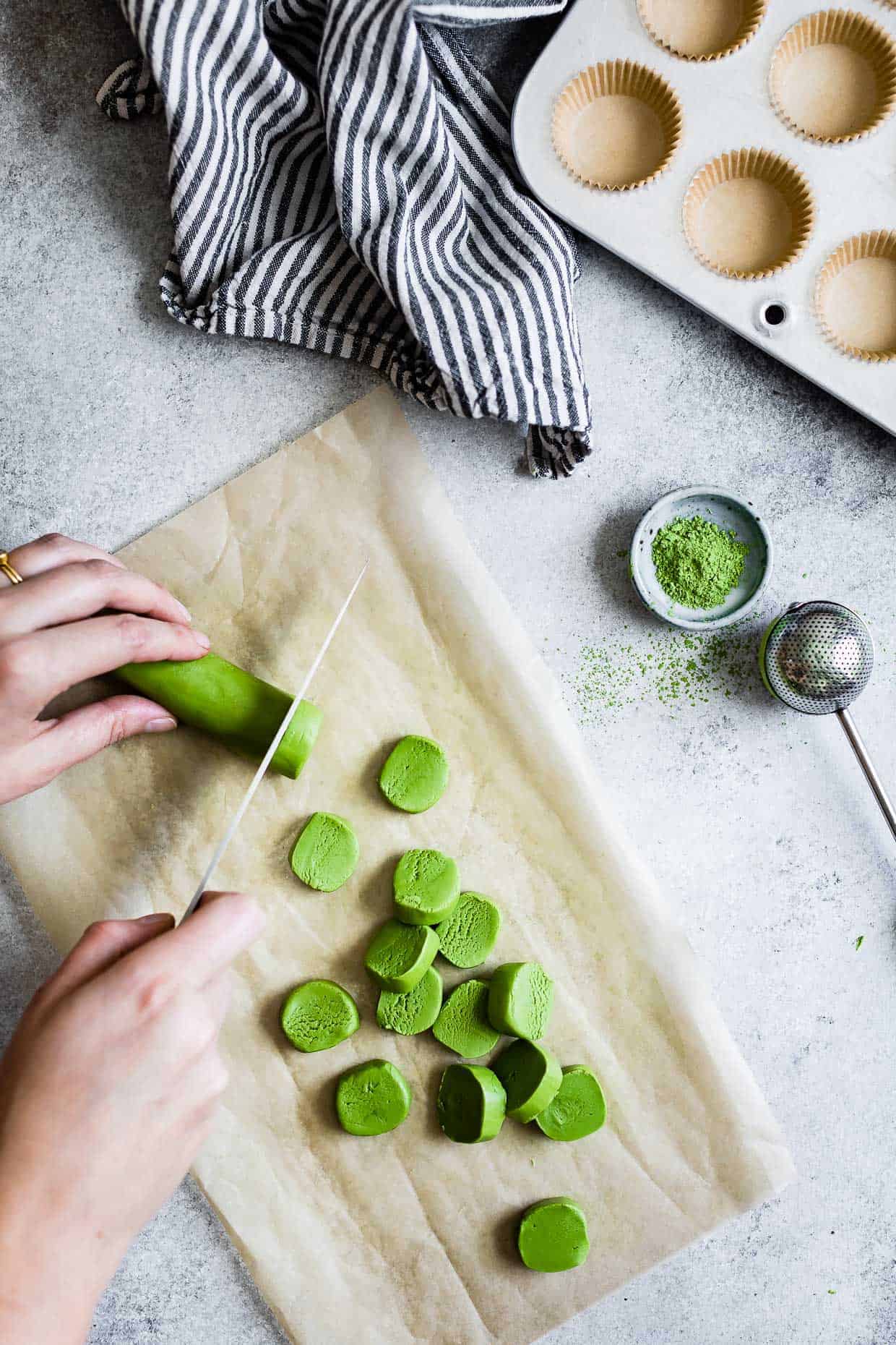 Chocolate Mint Matcha Cups