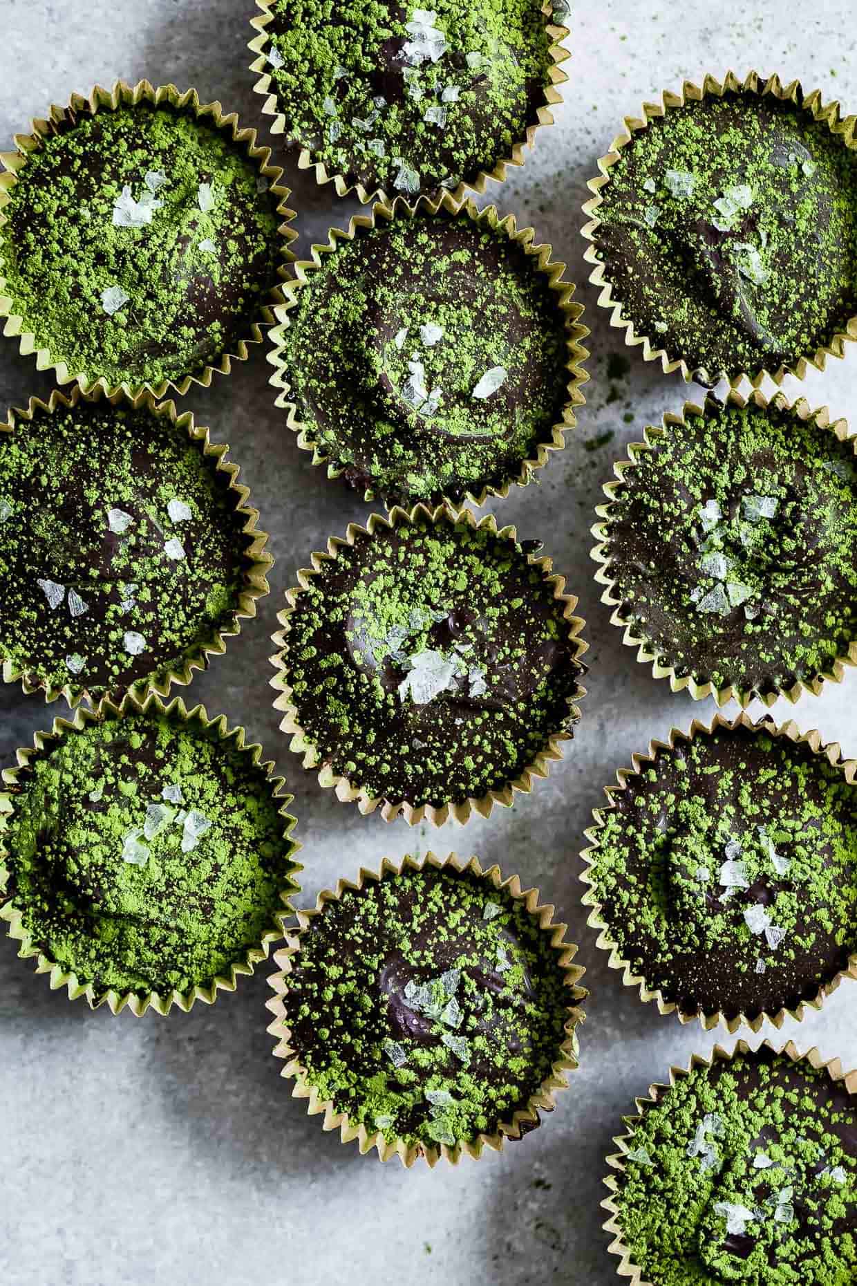 Chocolate Mint Matcha Cups