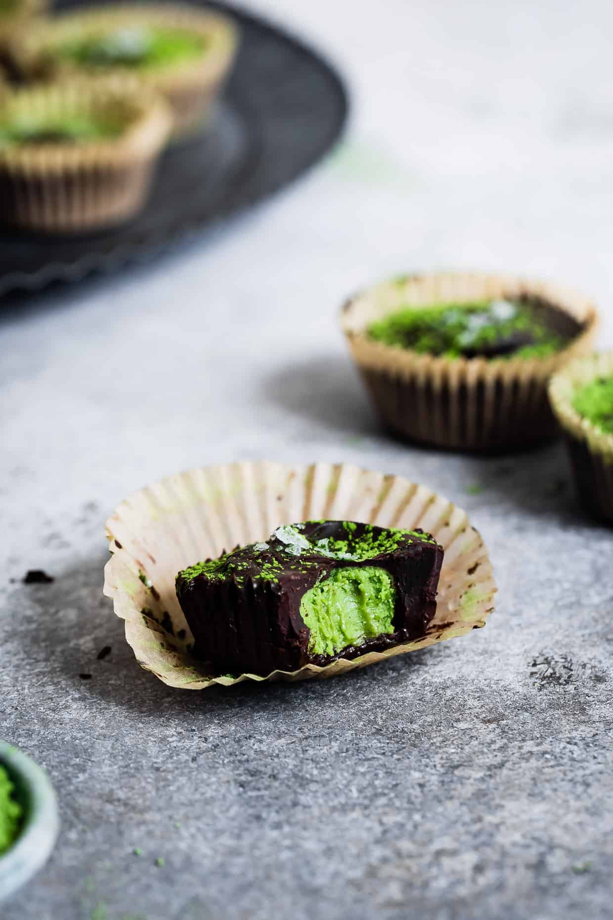 Chocolate Mint Matcha Cups