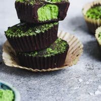 Chocolate Mint Matcha Cups