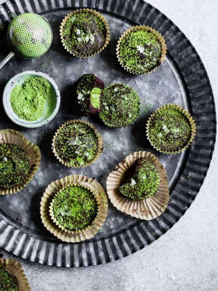 Chocolate Mint Matcha Cups