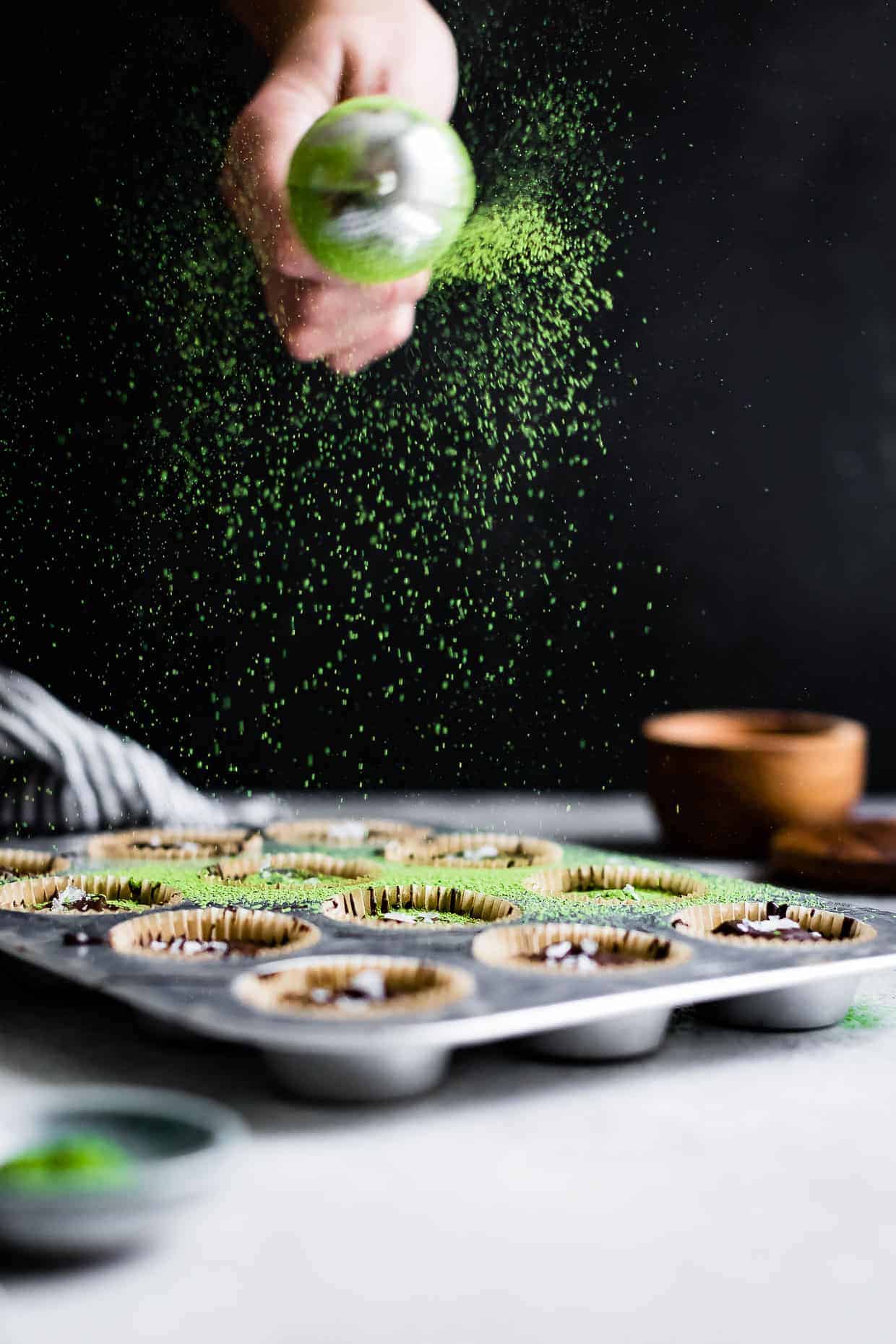 Chocolate Mint Matcha Cups