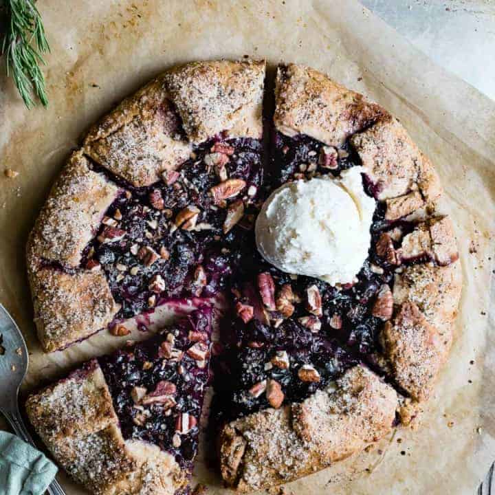 Rosemary Pear & Concord Grape Galette