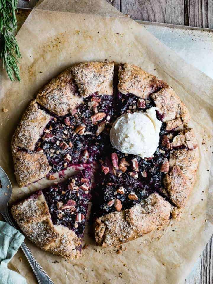 Rosemary Pear & Concord Grape Galette