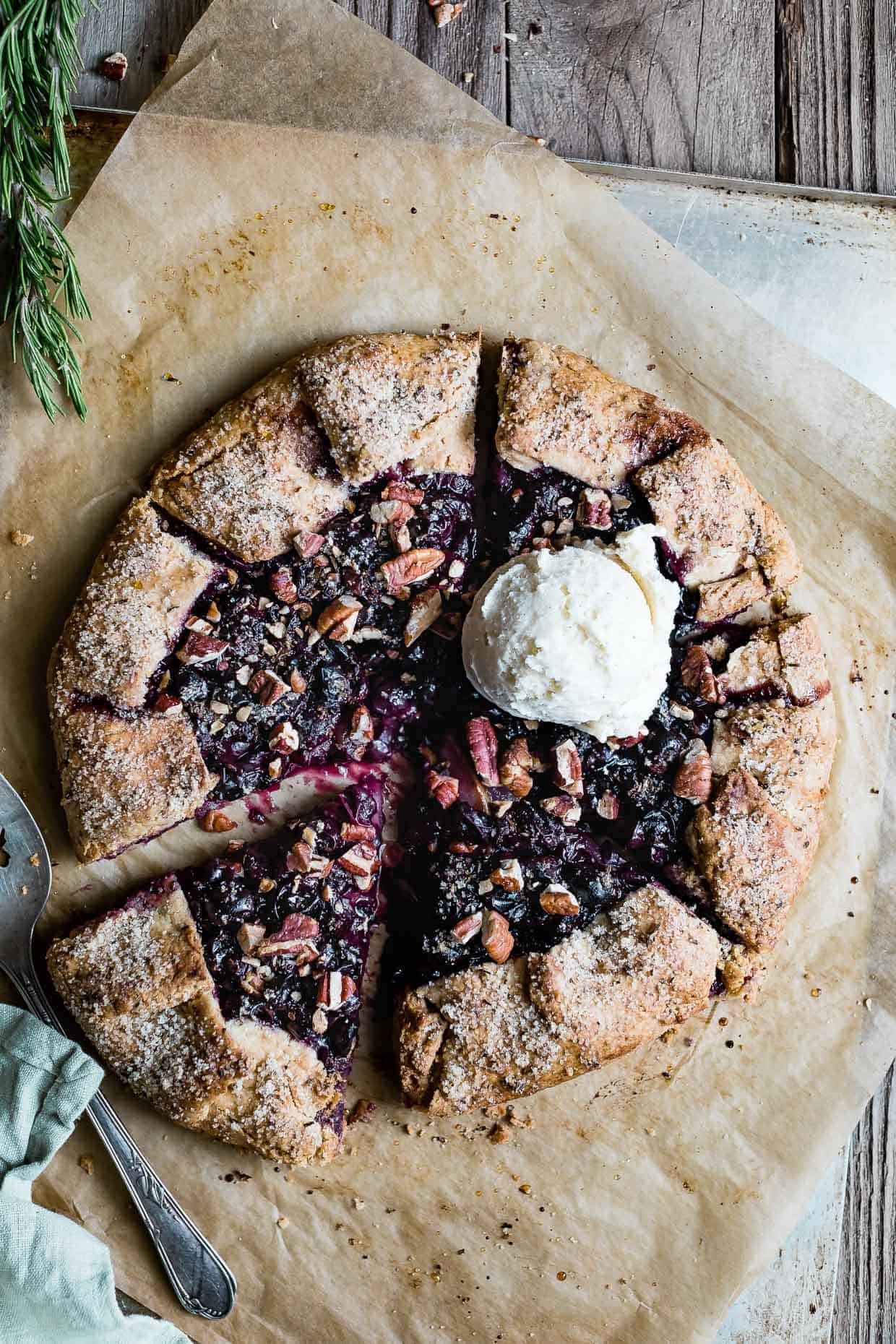 Rosemary Pear & Concord Grape Galette