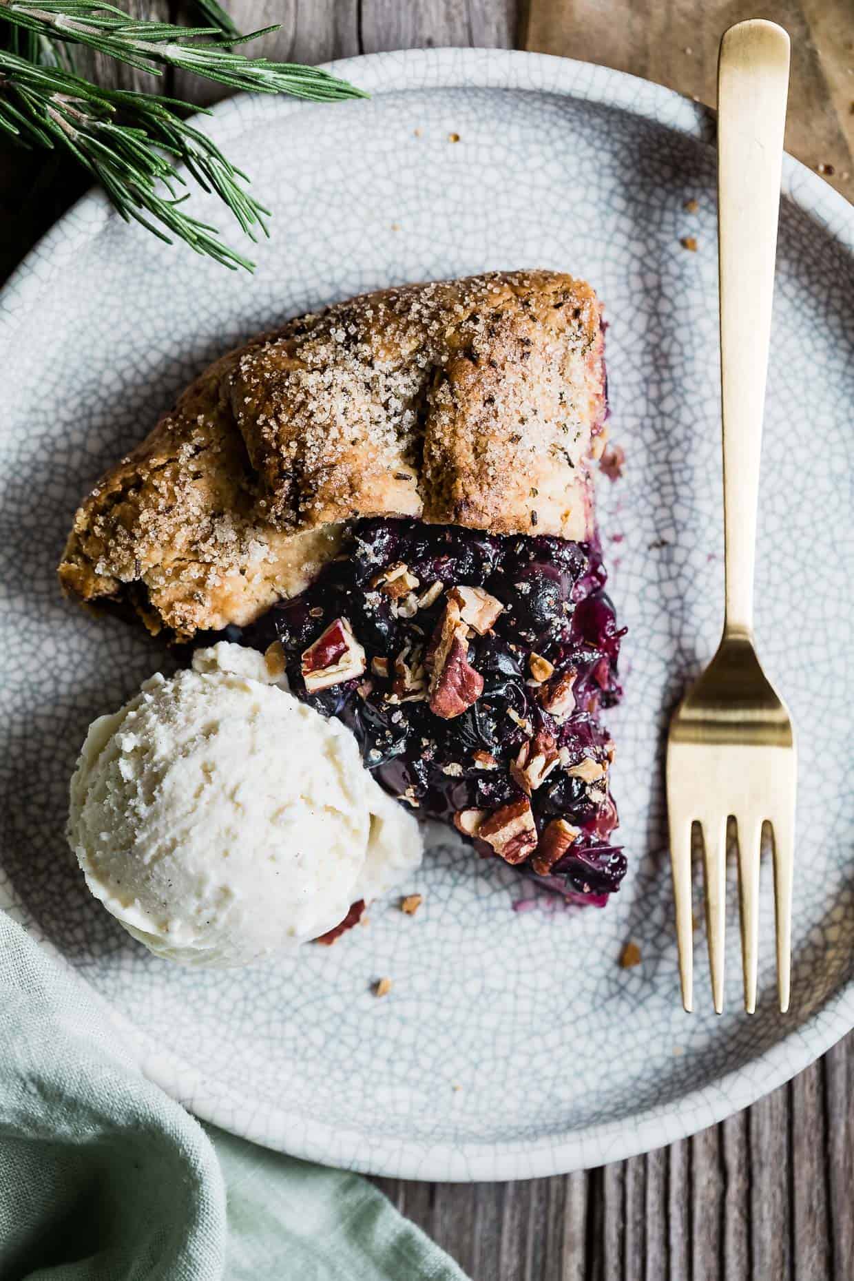 Rosemary Pear & Concord Grape Galette