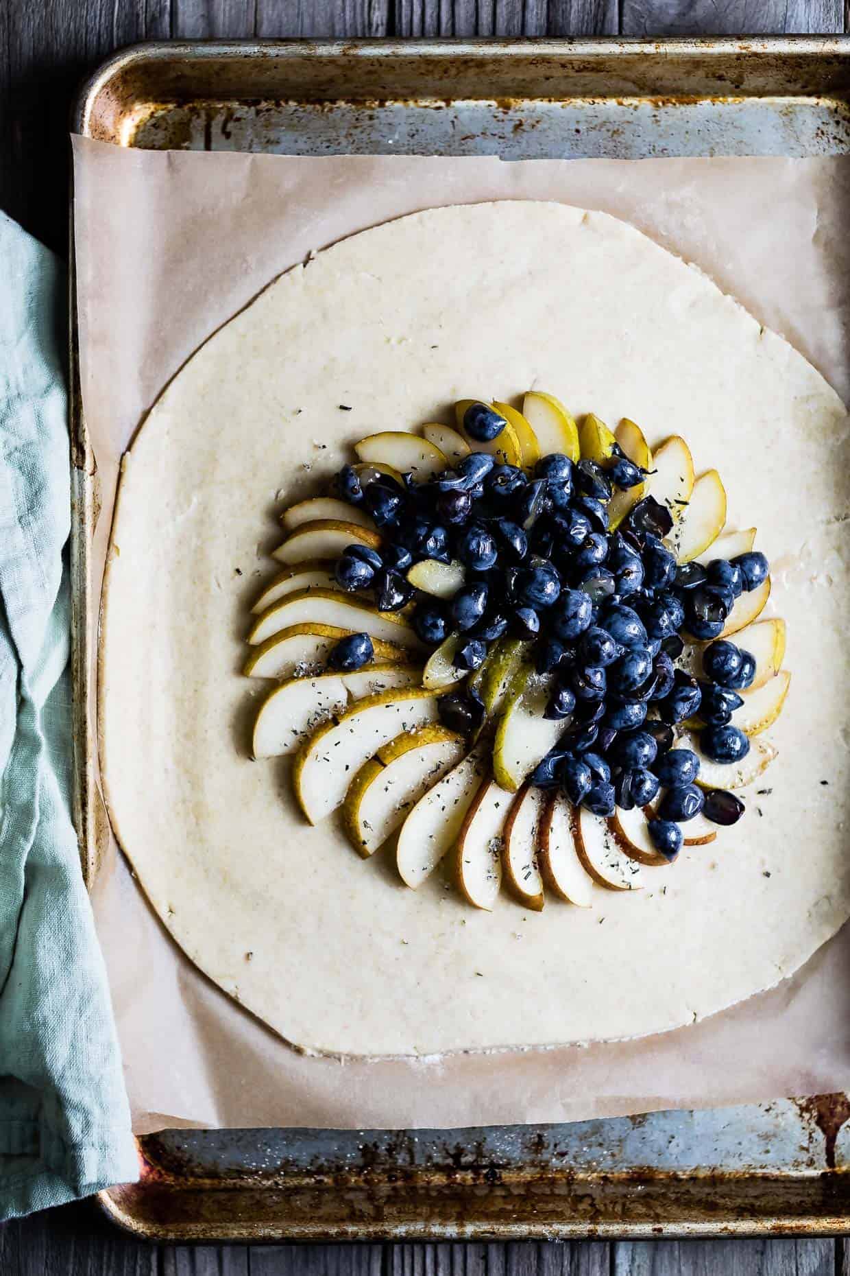 Rosemary Pear & Concord Grape Galette