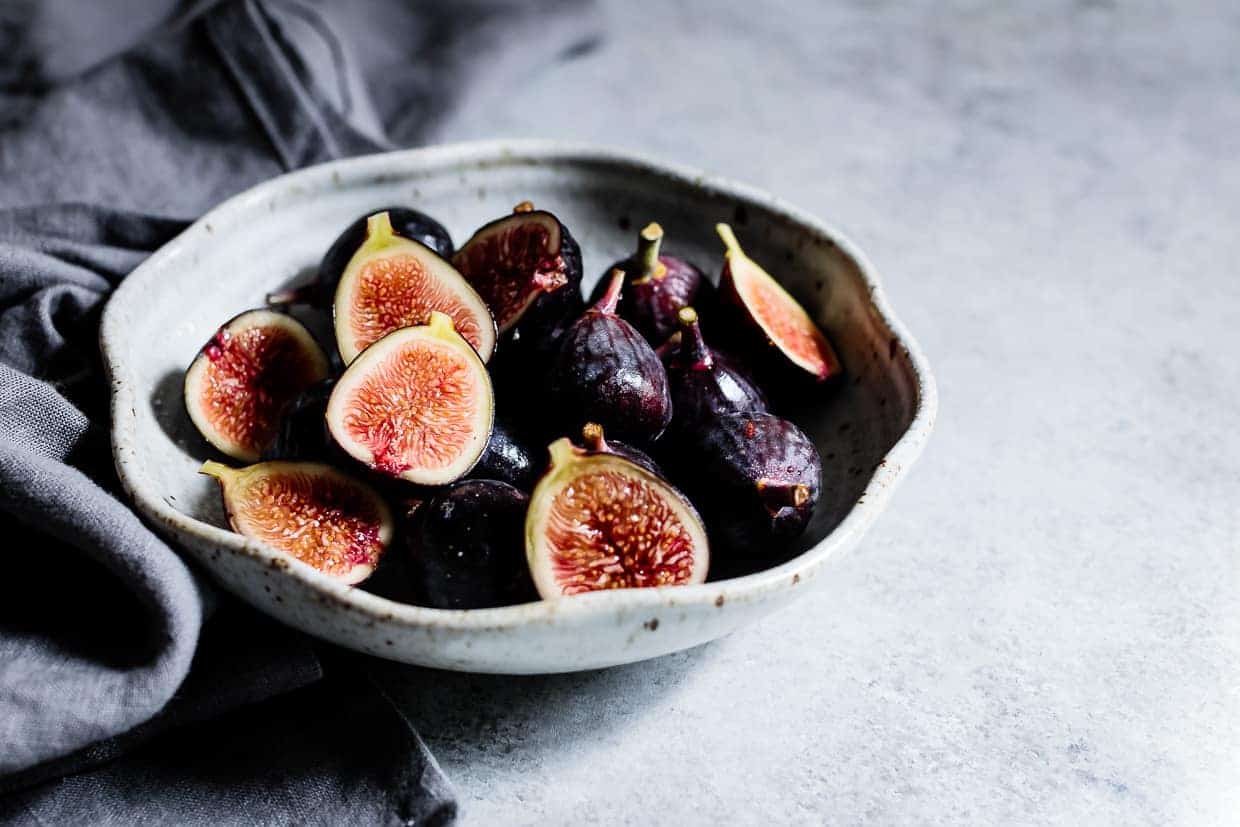 Gluten-Free Vanilla Cupcakes with Goat Cheese Frosting & Brûléed Figs