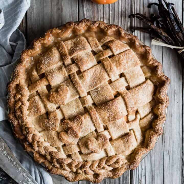 Vanilla Bean Apple Pear Persimmon Pie