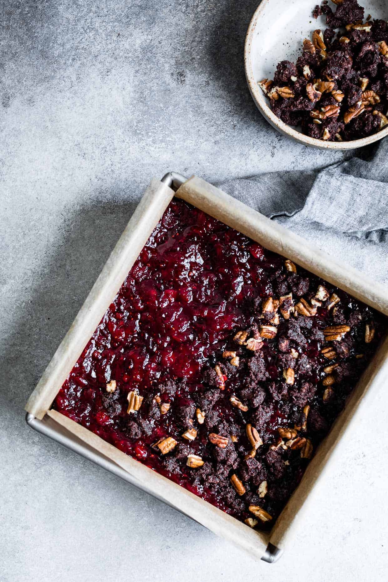 Gluten-Free Cocoa Cranberry Crumble Bars