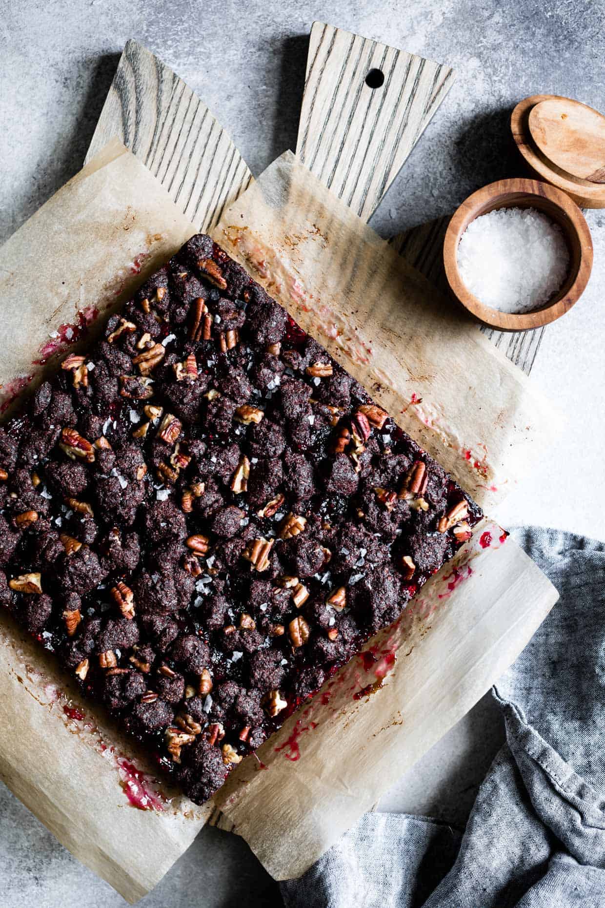 Gluten-Free Cocoa Cranberry Crumble Bars