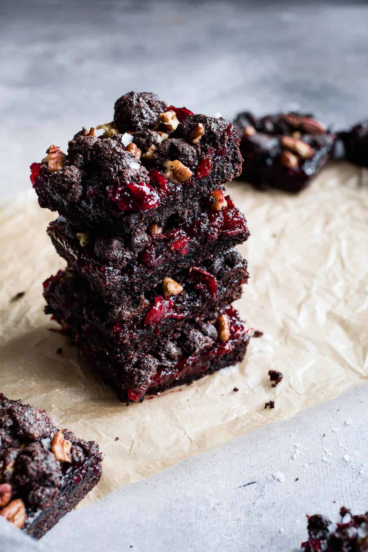 Gluten-Free Cocoa Cranberry Crumble Bars