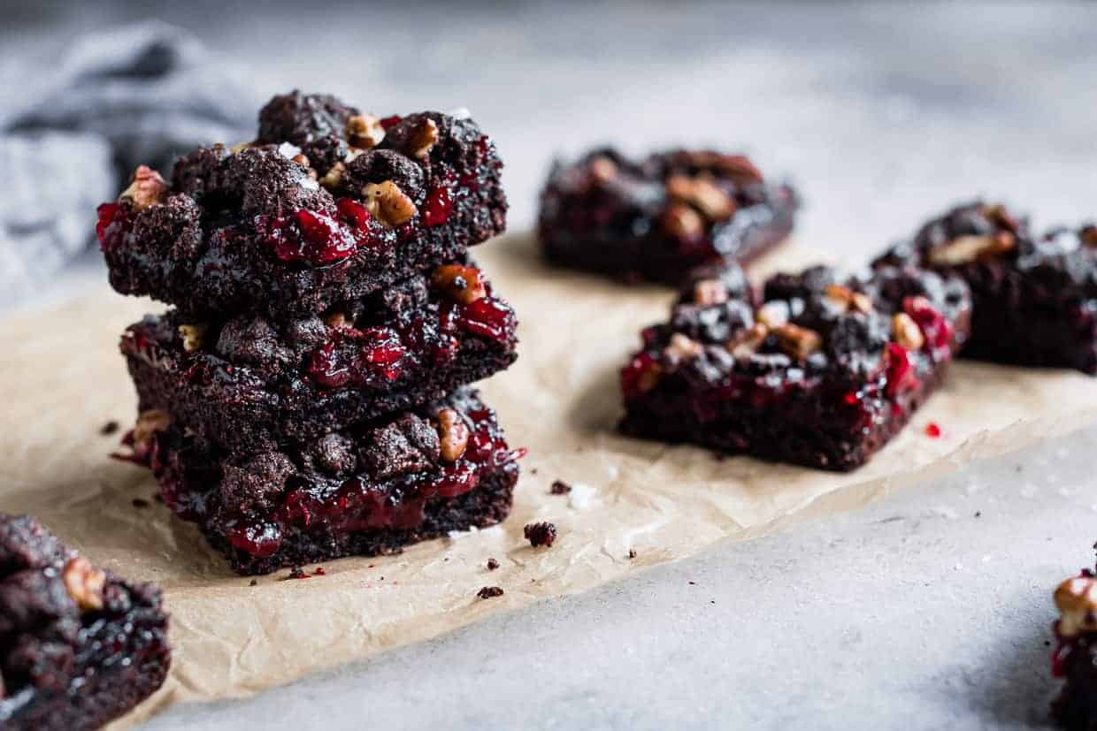 Gluten-Free Cocoa Cranberry Crumble Bars