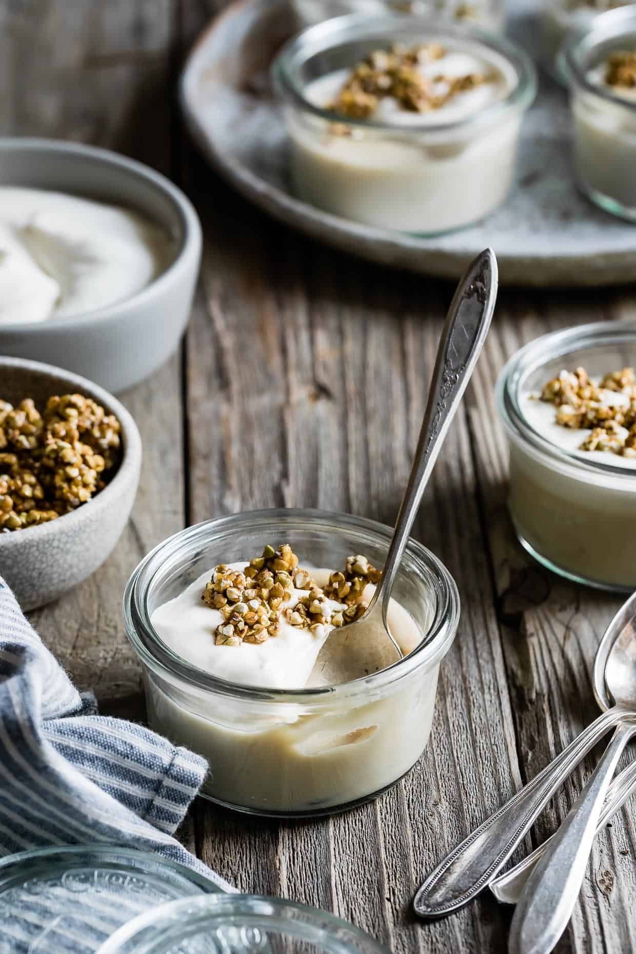 Jasmine Pudding with Honeyed Buckwheat