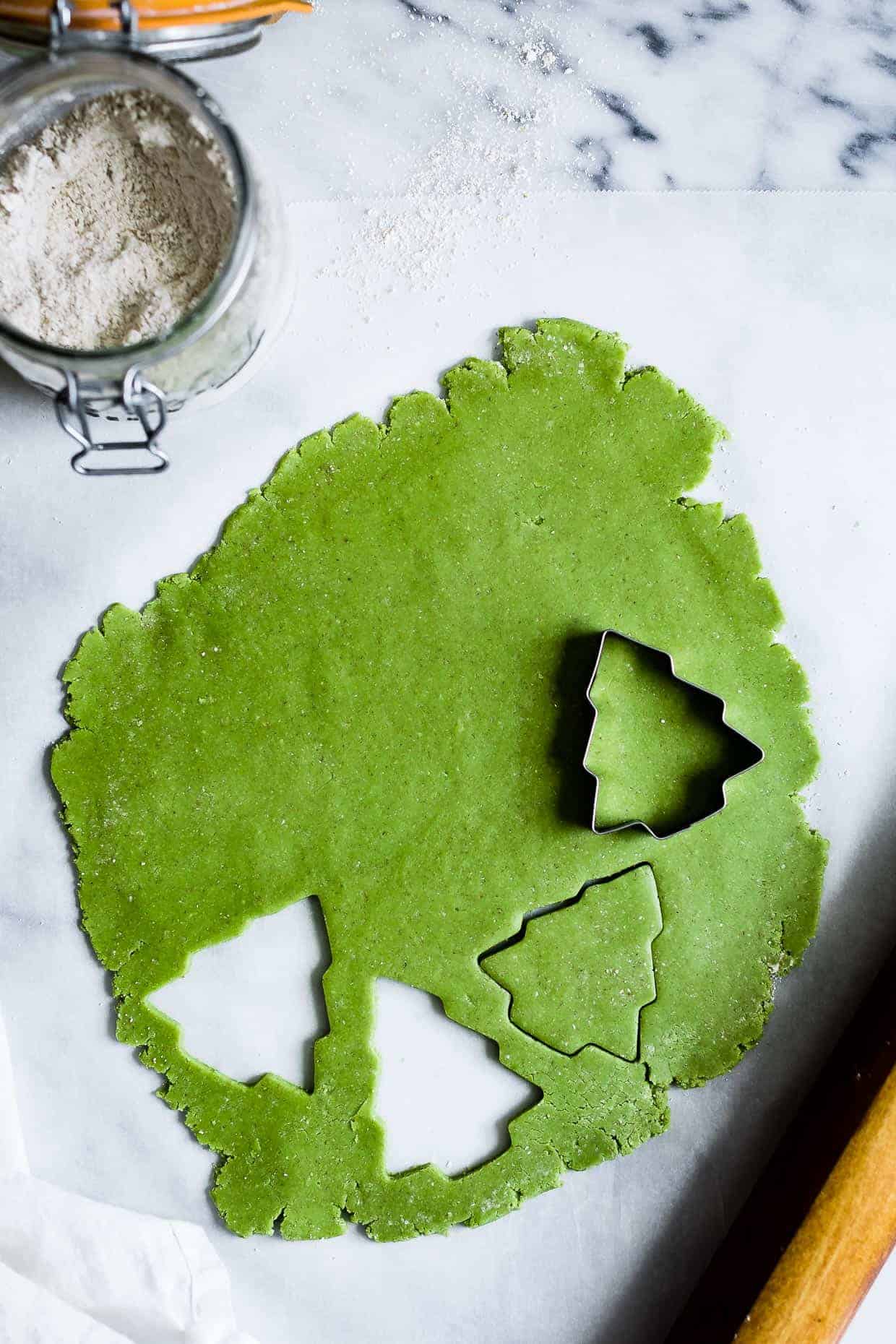 Gluten-Free Matcha Shortbread Cookies