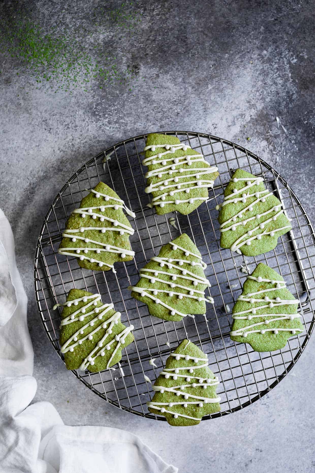 Gluten-Free Matcha Shortbread Cookies