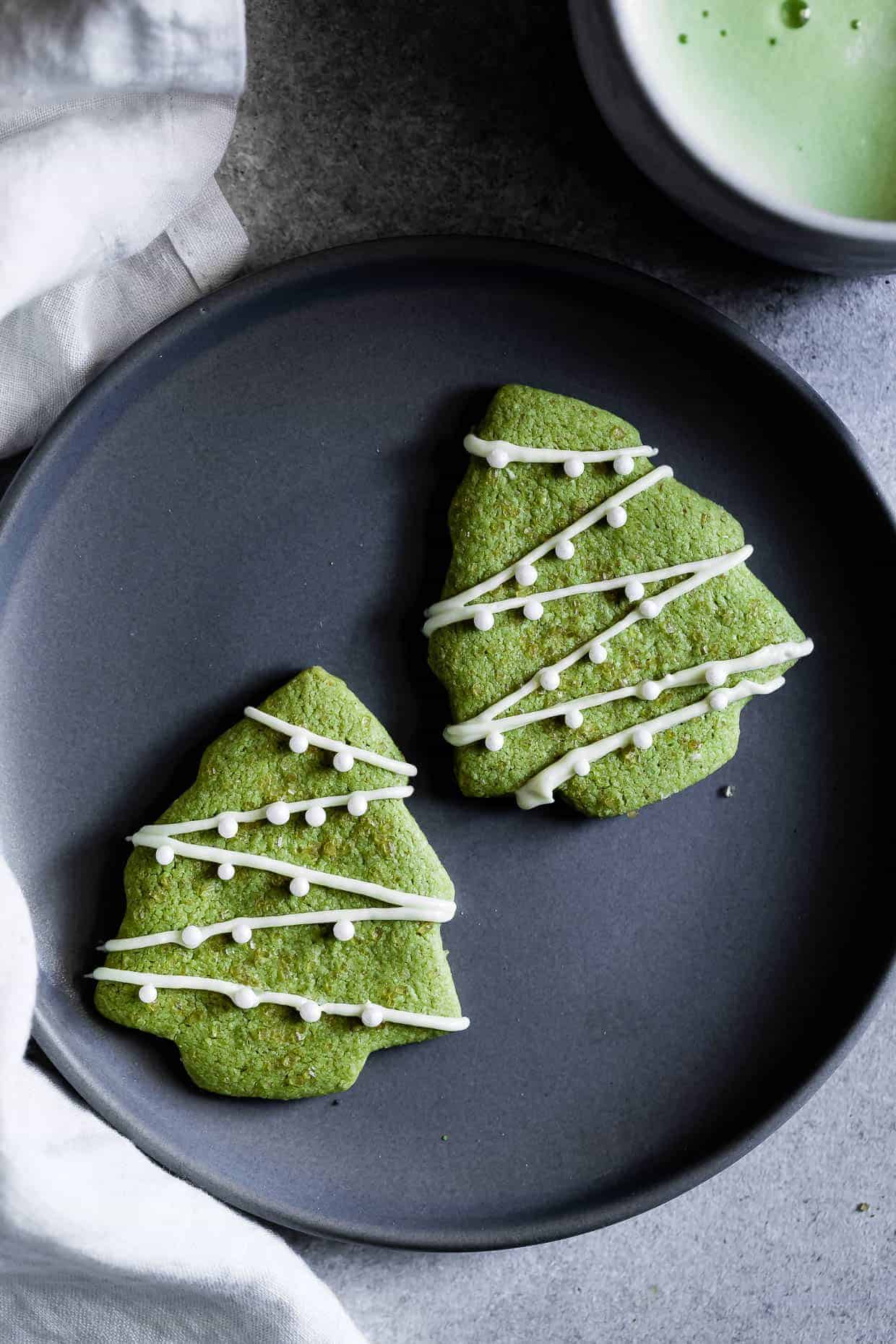 Gluten-Free Matcha Shortbread Cookies