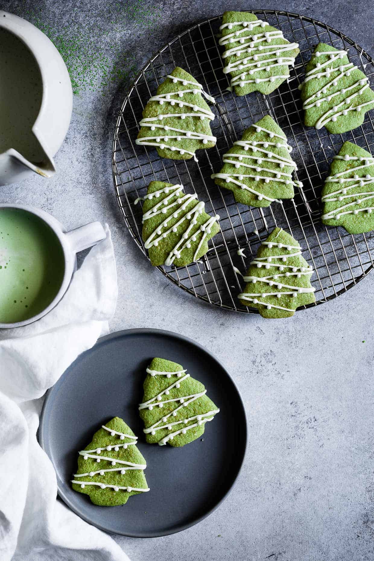 Gluten-Free Matcha Shortbread Cookies