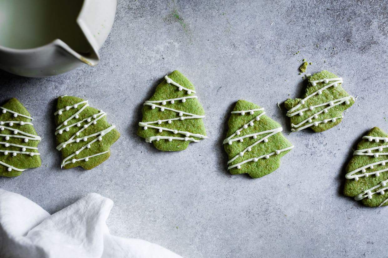 Gluten-Free Matcha Shortbread Cookies