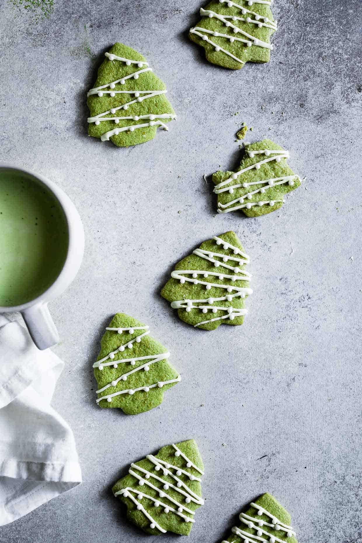 Gluten-Free Matcha Shortbread Cookies