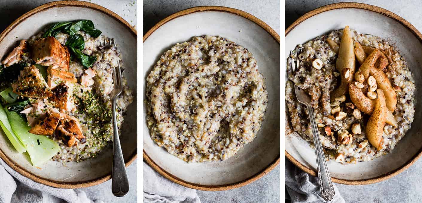 Multigrain Porridge, Two Ways: Savory & Sweet